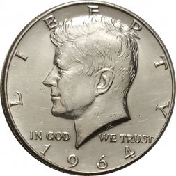 США 1/2 доллара 1964 год (без отметки монетного двора)