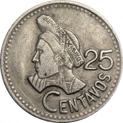 Гватемала 25 сентаво 1992 год
