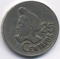 Гватемала 25 сентаво 1992 год
