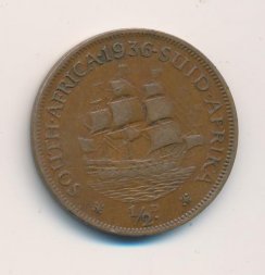 ЮАР 1/2 пенни 1936 год - Корабль