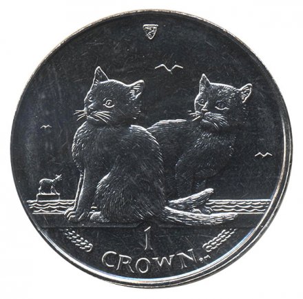 Остров Мэн 1 крона 2003 год - Балийская кошка (Медь-Никель)