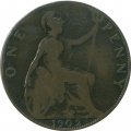 Великобритания 1 пенни 1902 год