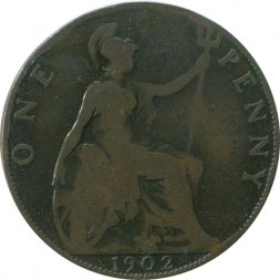 Великобритания 1 пенни 1902 год