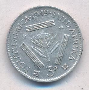 ЮАР 3 пенса 1949 год