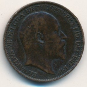 Великобритания 1 фартинг 1905 год