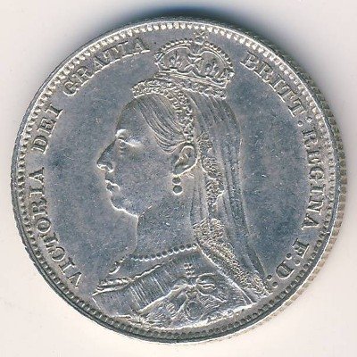 Великобритания 1 шиллинг 1892 год