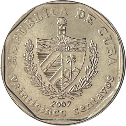 Куба 25 сентаво 2007 год