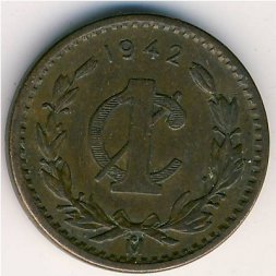 Мексика 1 сентаво 1942 год