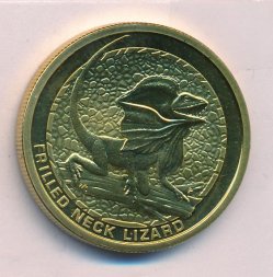 Австралия 1 доллар 2008 год - Плащеносная ящерица