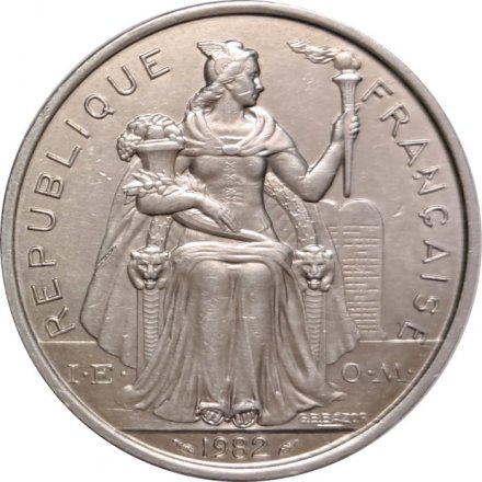 Французская Полинезия 5 франков 1982 год