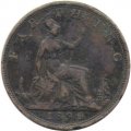 Великобритания 1 фартинг 1890 год