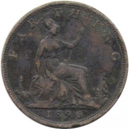 Великобритания 1 фартинг 1890 год