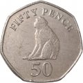Гибралтар 50 пенсов 2014 год