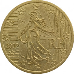 Франция 50 евроцентов 2002 год