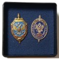 Набор из 2 фрачных знаков 90 лет и 95 лет Шифровальная служба (в футляре)