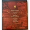 Набор 2021 год ММД &quot;Города трудовой доблести 1941-1945 г&quot; (4 монеты 10 рублей и жетон в буклете) ГОЗНАК
