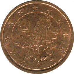 Германия 2 евроцента 2003 год (F)