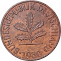ФРГ 2 пфеннига 1980 год (J)