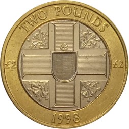 Гернси 2 фунта 1998 год