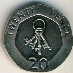 Гибралтар 20 пенсов 2005 год