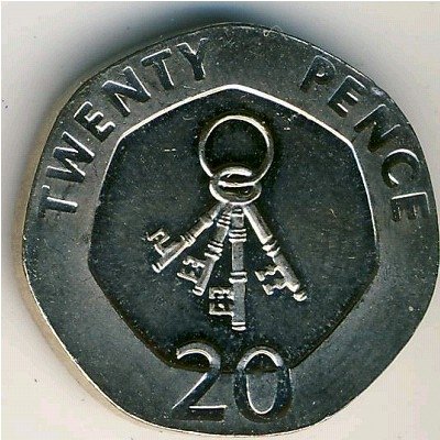 Гибралтар 20 пенсов 2005 год