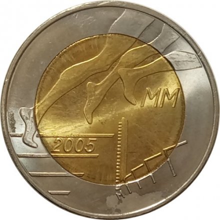 Финляндия 5 евро 2005 год - X чемпионат мира по лёгкой атлетике