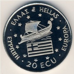 Греция 25 экю 1993 год