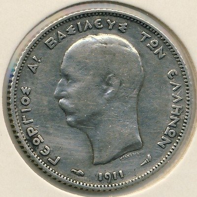 Греция 1 драхма 1911 год
