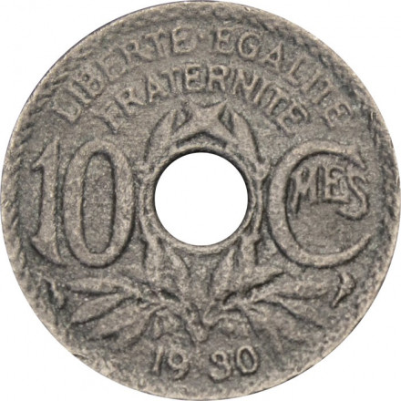 Франция 10 сантимов 1930 год