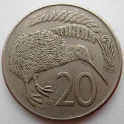 Новая Зеландия 20 центов 1981 год - Киви