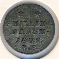 Дания 1 скиллинг 1809 год