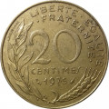 Франция 20 сантимов 1975 год