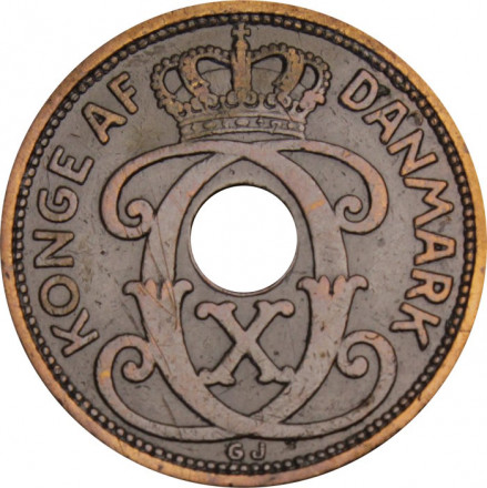 Дания 2 эре 1929 год - Король Кристиан X