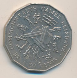 Австралия 50 центов 1982 год - XII Игры стран членов Содружества