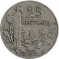 Франция 25 сантимов 1905 год