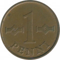 Финляндия 1 пенни 1963 год - Крест святого Иоанна