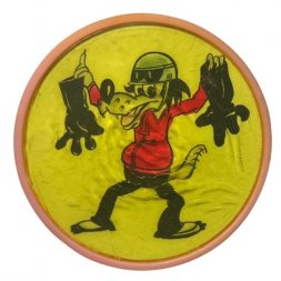 Значок "Ну, погоди!". Волк в шлеме