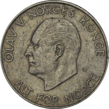 Норвегия 5 крон 1973 год - Король Улаф V