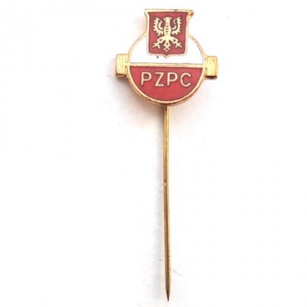 Значок-иголка PZPC. Польская ассоциация тяжелой атлетики. Штанга