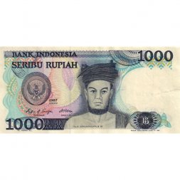 Индонезия 1000 рупий 1987 год - VF
