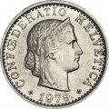 Швейцария 20 раппенов 1979 год