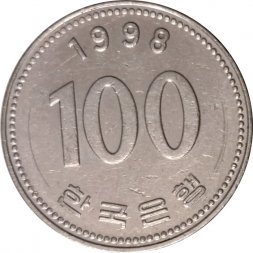 Южная Корея 100 вон 1998 год - Ли Сунсин