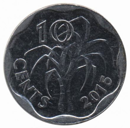 Свазиленд 10 центов 2015 год - Мсвати III