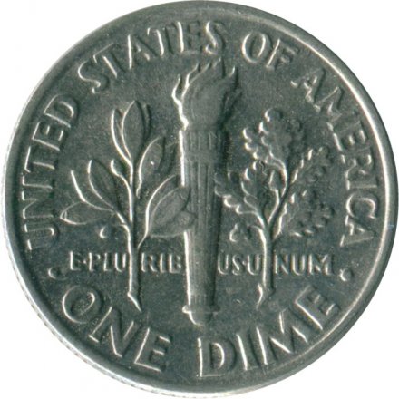 США 1 дайм (10 центов) 1990 год - Франклин Рузвельт (D)