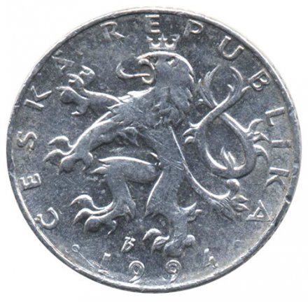 Чехия 50 геллеров 1994 год - Герб