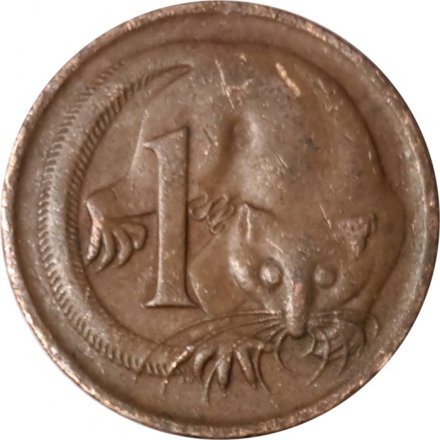 Австралия 1 цент 1970 год - Карликовый летучий кускус