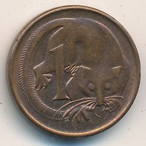 Австралия 1 цент 1970 год - Карликовый летучий кускус