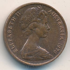 Австралия 1 цент 1970 год - Карликовый летучий кускус