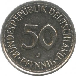 ФРГ 50 пфеннигов 1975 год (J)