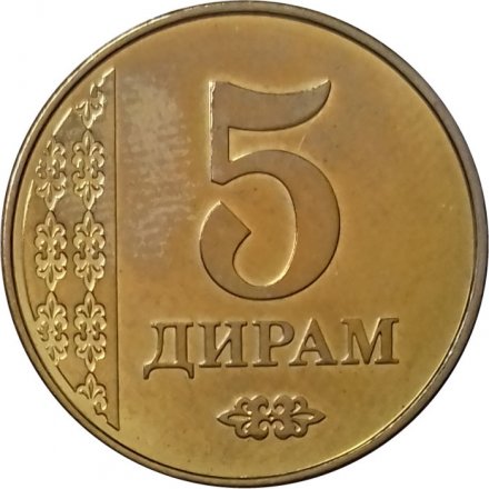 Таджикистан 5 дирам 2011 год
